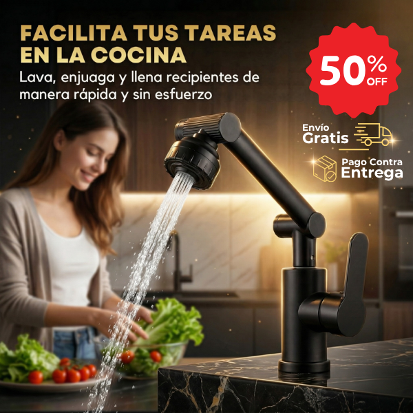 FlowSpin™ - Griferia articulada 1080° llega a todos lados