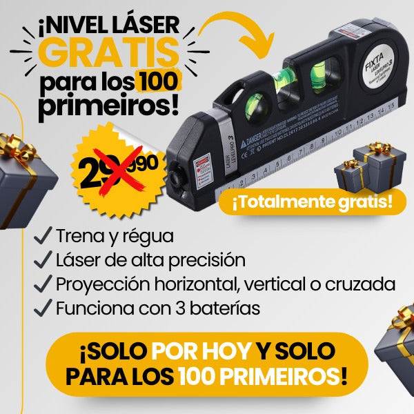 Set 46 Piezas de Herramientas + Nivel Laser de REGALO 🎁
