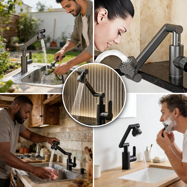 FlowSpin™ - Griferia articulada 1080° llega a todos lados