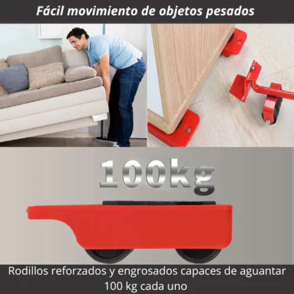 Kit Desplazador de Muebles Multifuncional de 5 Piezas 🚨 ÚLTIMAS UNIDADES 🚨