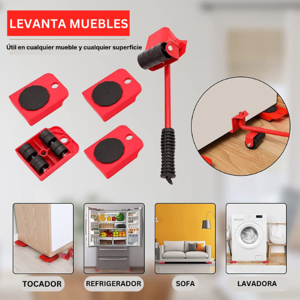 Kit Desplazador de Muebles Multifuncional de 5 Piezas 🚨 ÚLTIMAS UNIDADES 🚨