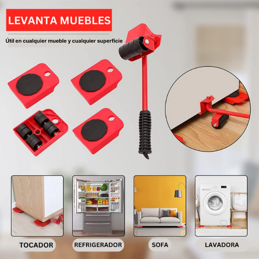 Kit Desplazador de Muebles Multifuncional de 5 Piezas 🚨 ÚLTIMAS UNIDADES 🚨