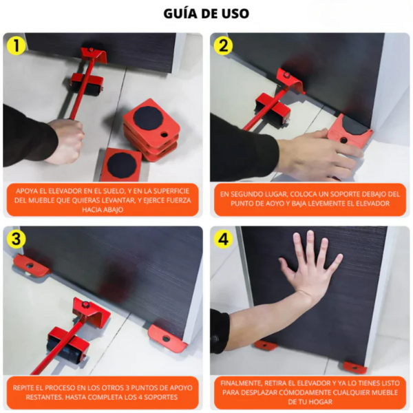 Kit Desplazador de Muebles Multifuncional de 5 Piezas 🚨 ÚLTIMAS UNIDADES 🚨